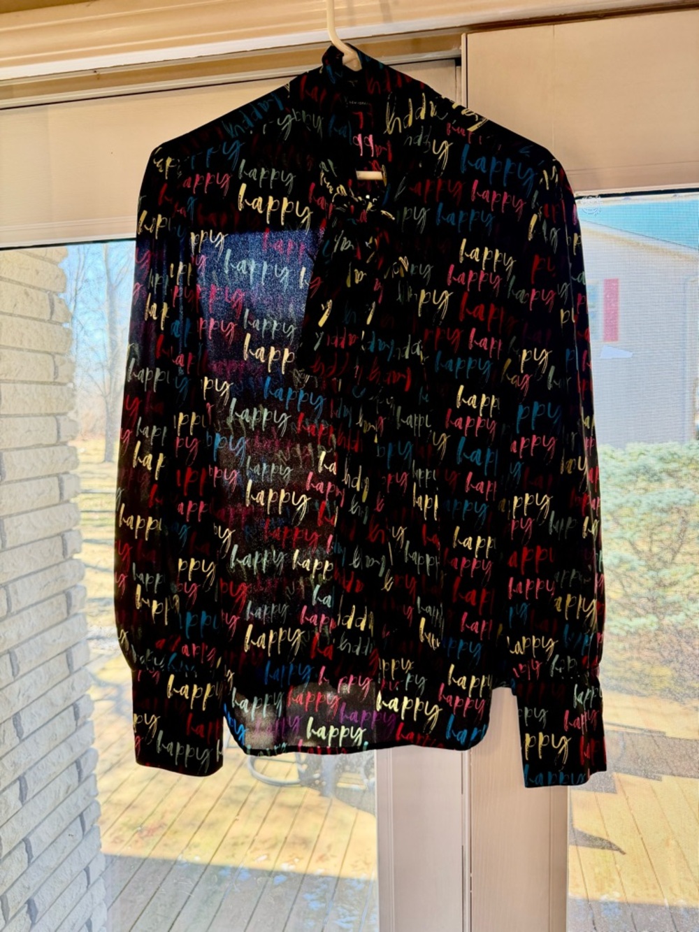 HAPPY HAPPY HAPPY Colorful fun blouse!